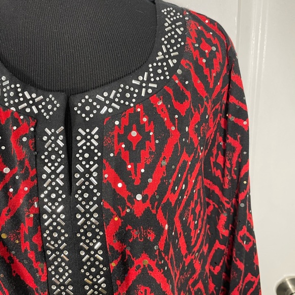 Cathy Daniels Ref  and Black Geometric Patterned Tunic Size Medium CB-70 - Picture 3 of 9
